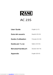 Rane AC 23S Benutzerhandbuch