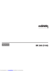 marklin MAXI 260 Series V 60 Anleitung