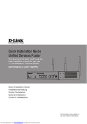 D-Link DSR-1000AC Installationsanleitung