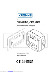 KROHNE F400 Anleitung