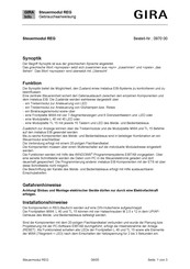 Gira REG Gebrauchsanweisung