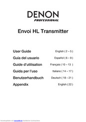 Denon Professional Envoi HL Benutzerhandbuch