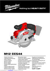 Milwaukee HEAVY DUTY M12 CCS44 Originalbetriebsanleitung