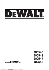 DeWalt DC548 Bedienungsanleitung