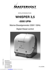 Mastervolt WHISPER 3,5 3000 UPM Installationsanleitung