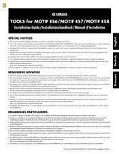 Yamaha Motif ES 8 Installationshandbuch