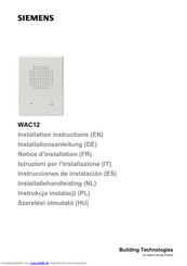 Siemens WAC12 Installationsanleitung