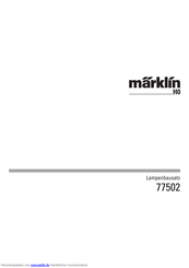marklin H0 77502 Bedienungsanleitung