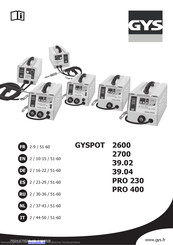 GYS Gyspot 2700 Übersetzung Der Originalbetriebsanleitung