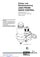 Judo PROMI-QUICK CONTROL Einbau- Und Betriebsanleitung