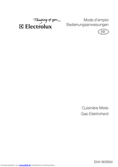Electrolux EKK 603504 Bedienungsanweisungen