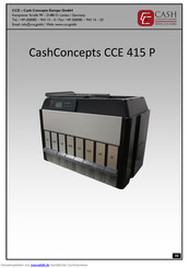 CashConcepts CCE 415 P Bedienungsanleitung