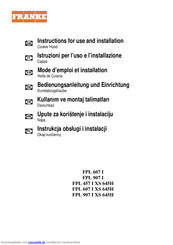 Franke FPL 907 I Bedienungsanleitung