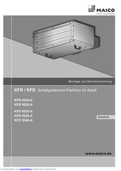 Maico KFR 6030-A Montage- Und Betriebsanleitung