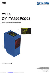 Wenglor Y1TA100QXT3 Betriebsanleitung