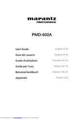 Marantz professional PMD-602A Benutzerhandbuch