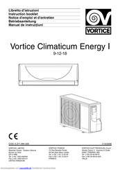 Vortice Climaticum Energy I 18 Betriebsanleitung