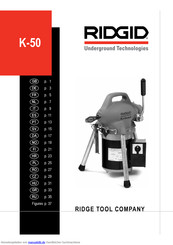 RIDGID K-50 Bedienungsanleitung