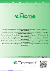 Comelit SimpleHome 2 Technisches Handbuch