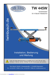 twin busch TW 445W Installation, Bedienung Und Wartung