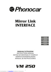 Phonocar Mirror Link VM 250 Gebrauchsanweisungen