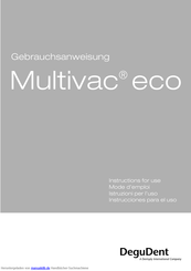 DeguDent Multivac eco Gebrauchsanweisung
