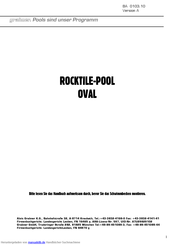 Grabner ROCKTILE-POOL OVAL Handbuch