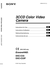 Sony ExwaveHAD DXC-C33 Gebrauchsanweisung