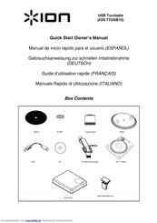 ION TTUSB10 Gebrauchsanweisung Zur Schnellen Inbetriebnahme