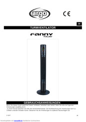 Argo FANNY TOWER Gebrauchsanweisungen
