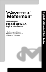 Wavetek Meterman DM78A Bedienungsanleitung