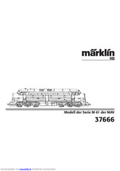marklin H0 M 61 MAV Series Gebrauchsanleitung