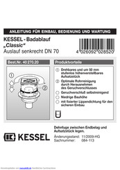 Kessel Classic Anleitung Für Einbau, Bedienung Und Wartung