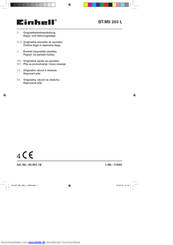 EINHELL BT-MS 250 L Originalbetriebsanleitung