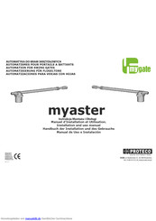 Proteco MyGate myaster 3 110 Handbuch Der Installation Und Des Gebrauchs