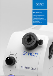 SCHOTT KL 1600 LED Gebrauchsanweisung
