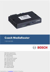 Bosch Coach MediaRouter Bedienungsanleitung