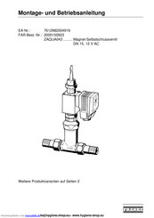 Franke ZAQUA043 Montage- Und Betriebsanleitung