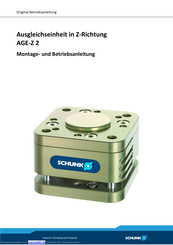 SCHUNK AGE-Z 2 Montage- Und Betriebsanleitung