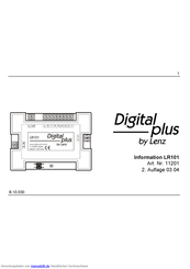 Lenz Elektronik Digital plus LR101 Betriebsanleitung