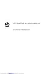 HP Latex 1500 Serie Einführende Informationen