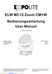 Expolite ELW MC12 Zoom CM+W Bedienungsanleitung