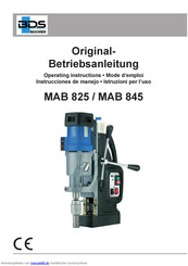 bds MAB 845 Originalbetriebsanleitung