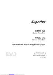 Superlux HD662 EVO Bedienungsanleitung