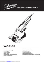 Milwaukee WCE 65 Originalbetriebsanleitung