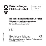 Busch-Jaeger Busch-Installationsbus EIB 6190/40 Betriebsanleitung