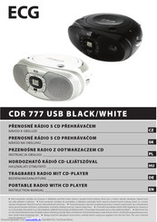 ECG CDR 777 USB BLACK Bedienungsanleitung