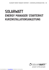 SOLARWATT Energy Manager Starterkit Kurzinstallationsanleitung