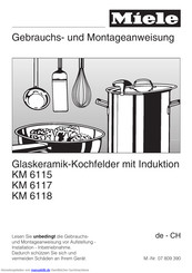 Miele / KM 6118 Gebrauchs- Und Montageanweisung