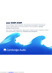 Cambridge Audio azur 640P MC Bedienungsanleitung